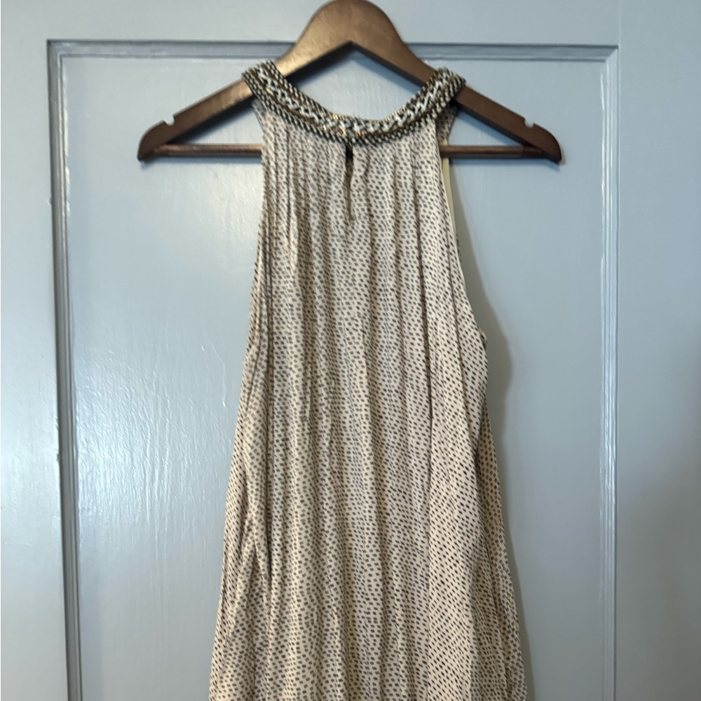 Elegant Beige Floral Maxi Dress - Picture 9 of 11